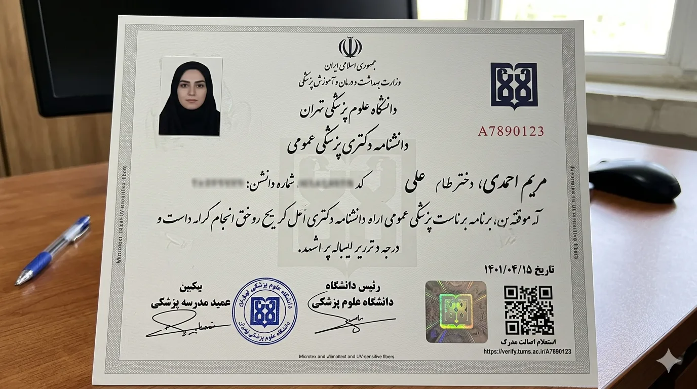 مدرک پزشکی عمومی قابل استعلام