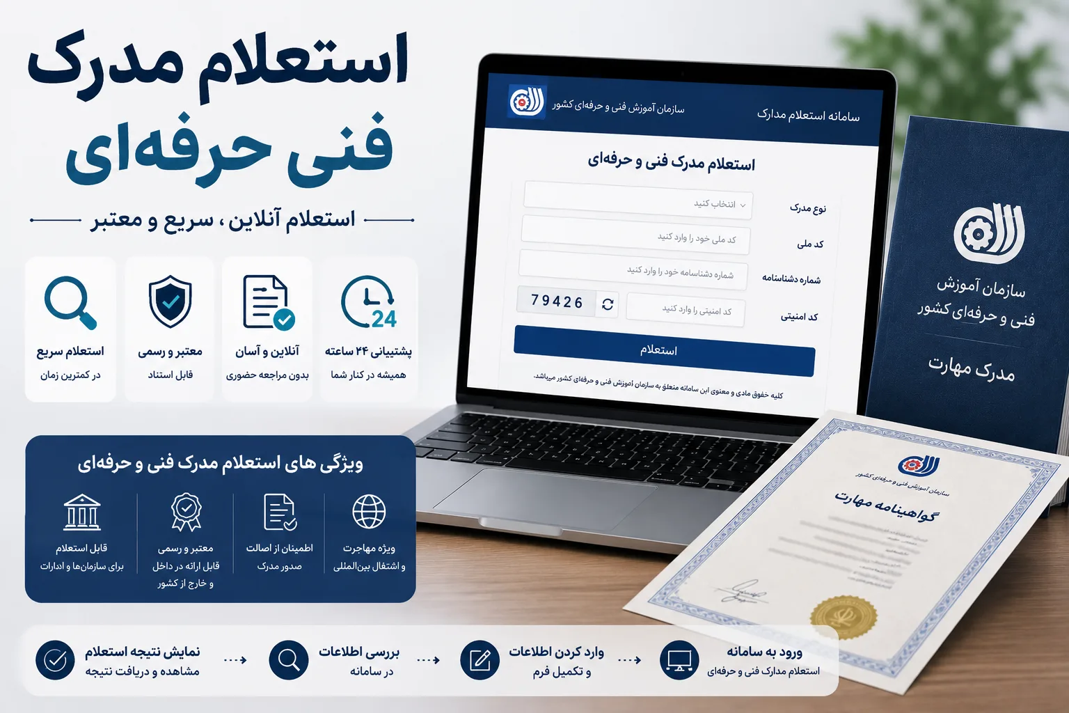 استعلام مدرک فنی حرفه‌ای